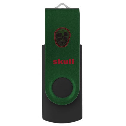 Green Red Skull _ USB USB Flash Drive