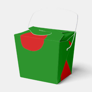 Green Red Take Out Favor Box