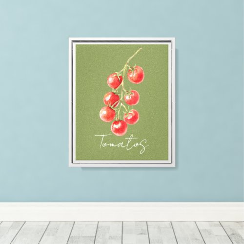 Green Red Tomatos Canvas Print