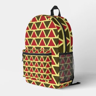 Green Red Triangle Geometric Pattern 