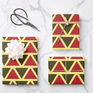 Green Red Triangle Geometric Pattern