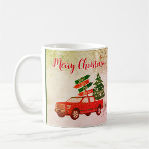 Green  & Red Truck Name Vintage 2002 Christmas Coffee Mug