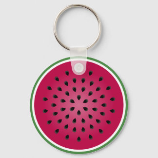 Green Red Watermelon Design Keychain
