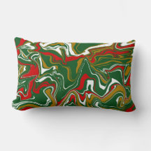 Green, Red, White, and Gold Christmas Marble