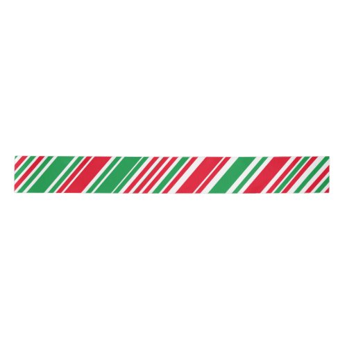 Green Red White Candy Stripe Wrapping Paper Satin Ribbon