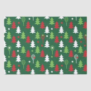 Green💚💔🤍, red, white tennis Christmas Tissue Paper