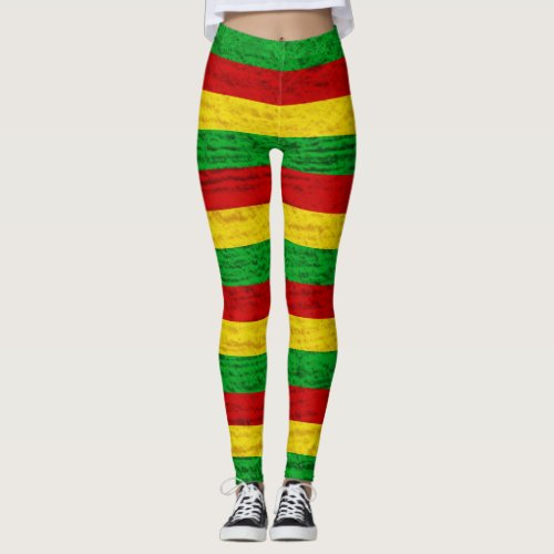 GREEN RED YELLOW SAMER BRASIL LEGGINGS