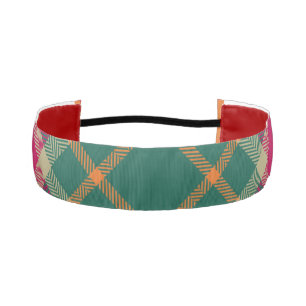 Green Red Yellow Scottish Tartan Plaid Athletic Headband