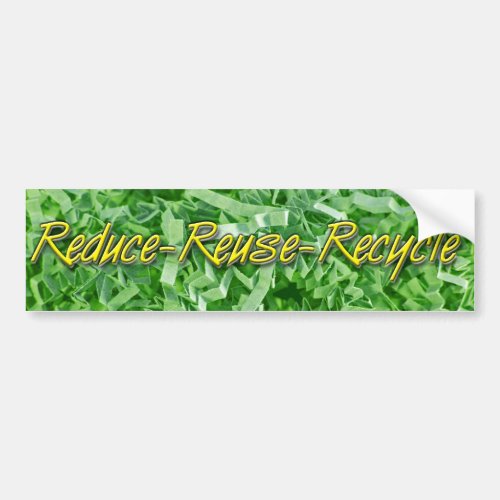 Green Reduce_Reuse_Recycle Bumper Sticker