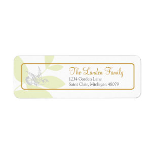 Green Religious Address Label