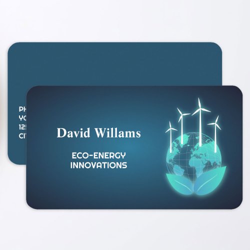 Green Renewable Energy Business Card