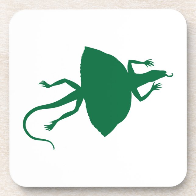 Green reptile beverage coaster (Front)