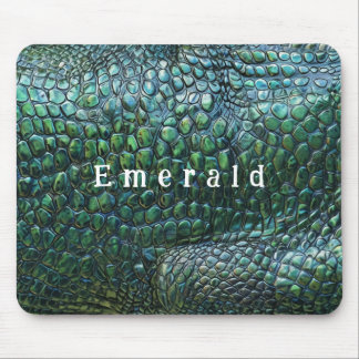 Green Reptile Scale Texture Mousepad