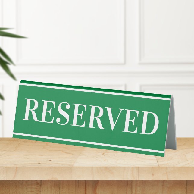 Green Reserved Table Sign (Creator Uploaded)