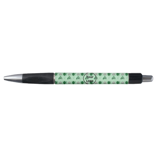 Green restaurant business pattern pen (Front)
