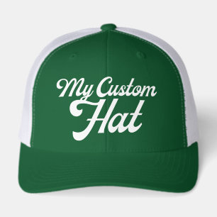GREEN Retro 6 Panel Custom Trucker Hat Blank