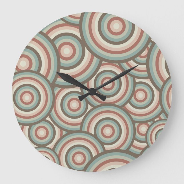 Green Retro Circle Swirl Clock (Front)