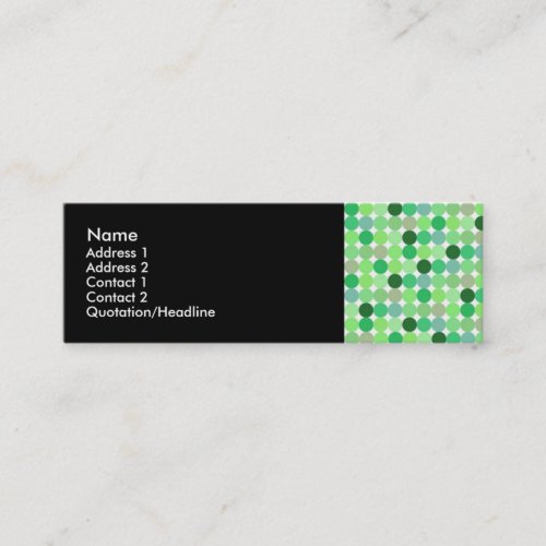 Green Retro Dots Profile Cards Business Card Template