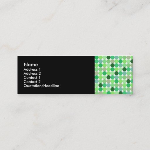Customizable Green Retro Dots Profile Cards Business Card Template