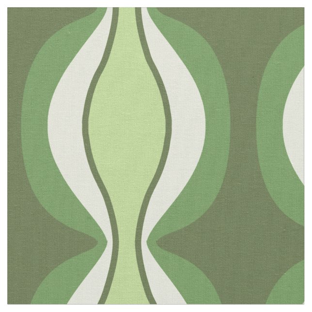 Green Retro Mission Fabric (Close Up)