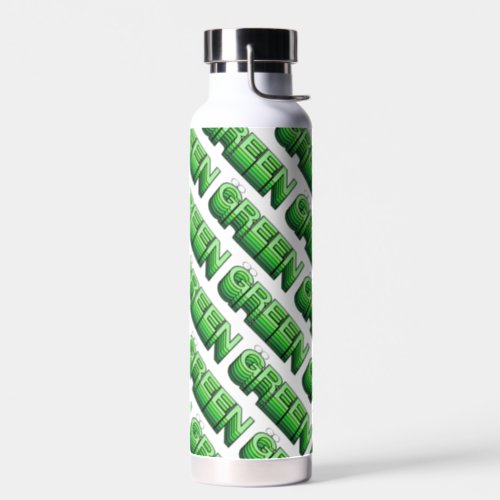Green Retro Modern Reuse Recycle Eco Friendly Water Bottle