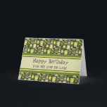 Green Retro Son in Law Birthday Card<br><div class="desc">Birthday card for son in law with fun green retro pattern and thoughtful verse.</div>