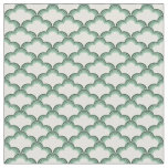 Green retro style waves pattern fabric