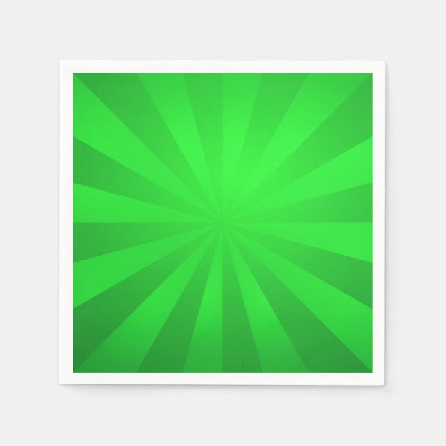 Green Retro Sunburst Napkins (Front)