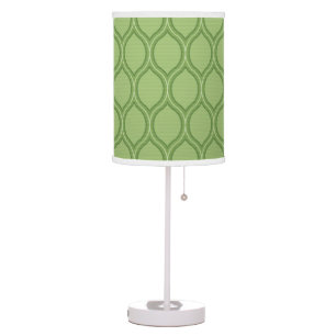 Green retro trellis table lamp