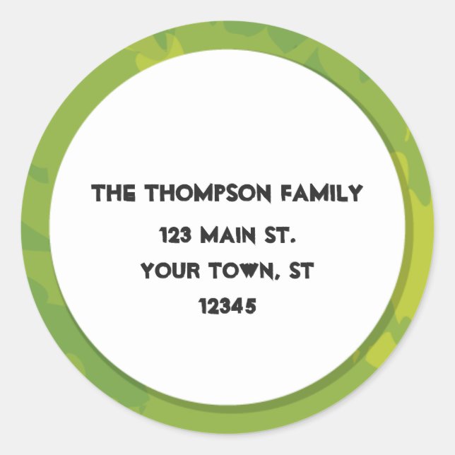 Green Return Address Label (Front)