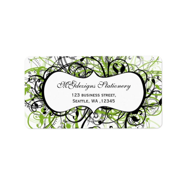 green, return address label (Front)