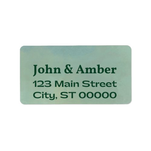 Green return address labels