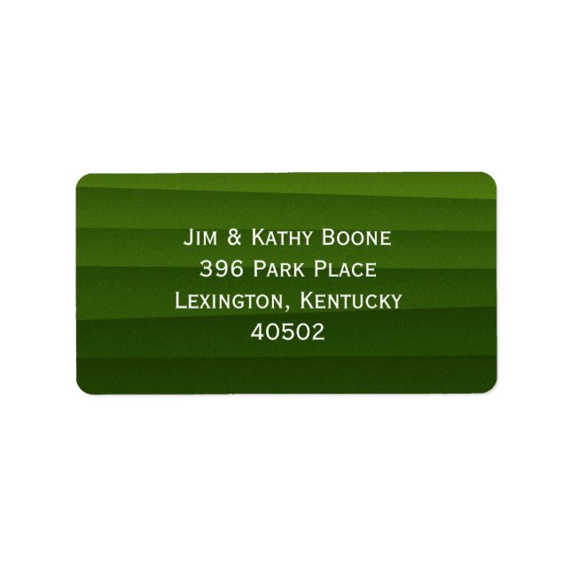 Green Return Address Large Label (Front)