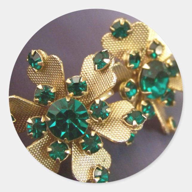 Green Rhinestone Stickers (Front)