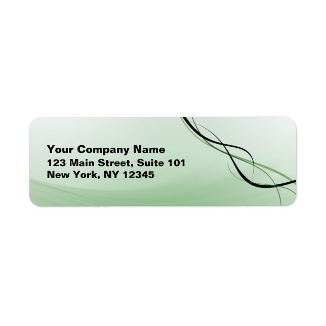 Green Ribbon Address Label (Front)