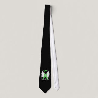 Green Ribbon Angel Wings Tie