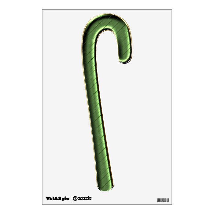 Green Ribbon Candy Cane Wall Decor