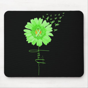 Green Ribbon Daisy Faith Mental Health Awareness M Mouse Pad