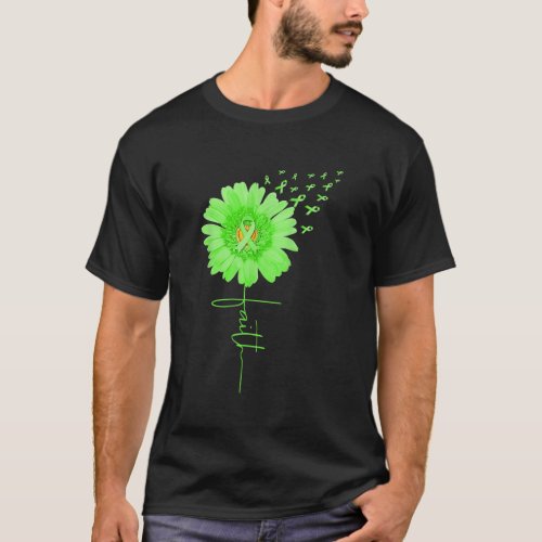 Green Ribbon Daisy Faith Mental Health Awareness M T_Shirt