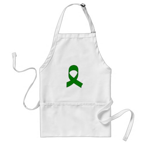 Green Ribbon Drawing Adult Apron