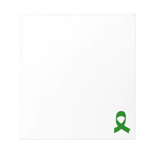 Green Ribbon Drawing Custom Notepad