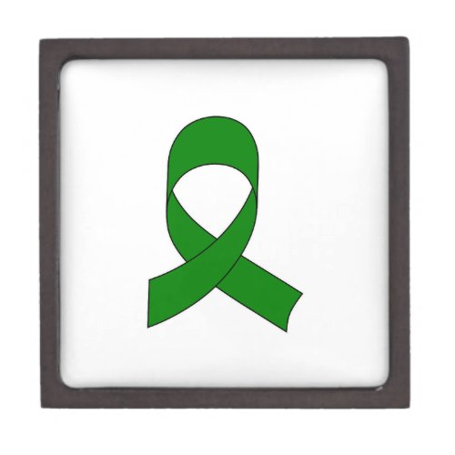 Green Ribbon Drawing Gift Box