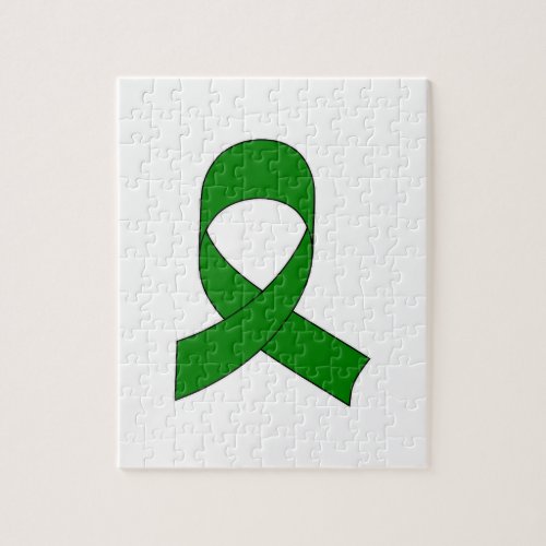 Green Ribbon Drawing Jigsaw Puzzle