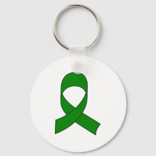 Green Ribbon Drawing Keychain