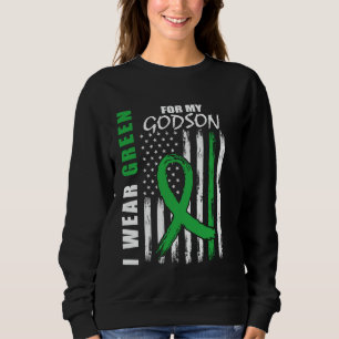 Green Ribbon Godson Kidney Disease Awareness Flag Sweatshirt