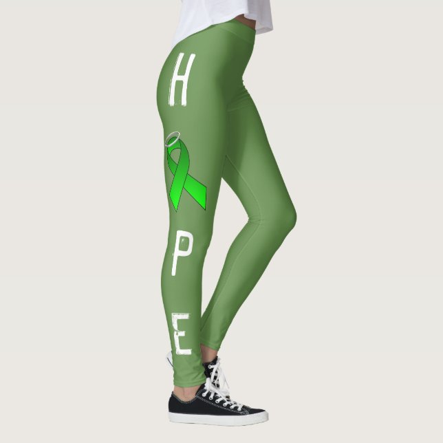 GREEN RIBBON HOPE LEGGINS by OASOTA Leggings (Right)