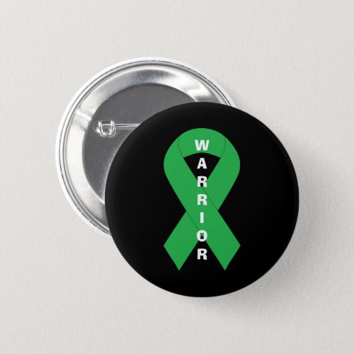 Green Ribbon Mental Health Awareness Warrior Button