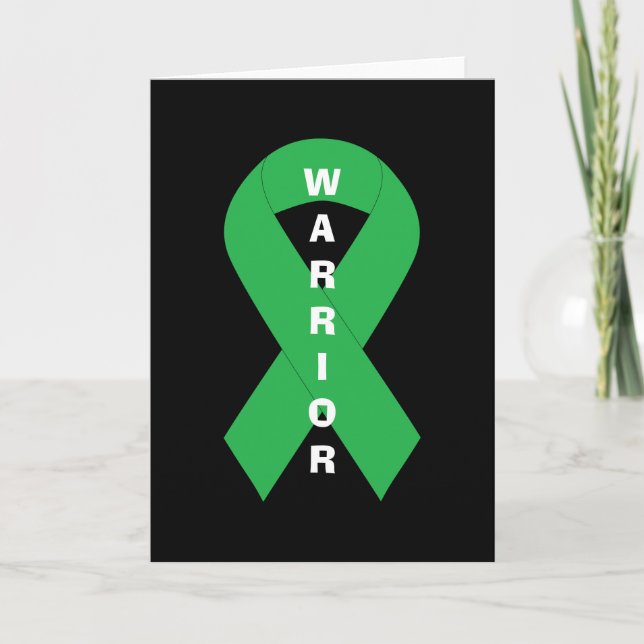 Green Ribbon Mental Health Awareness Warrior Card (Front)