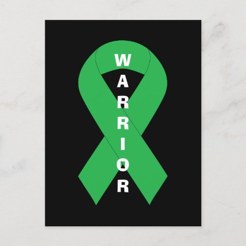 Green Ribbon Mental Health Awareness Warrior Postcard