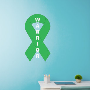 Green Ribbon Mental Health Awareness Warrior Wall Decal